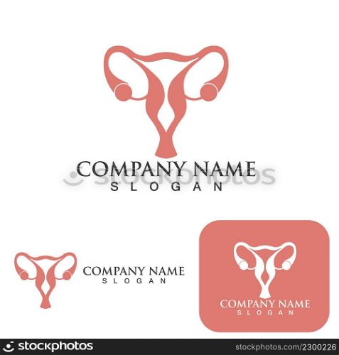 Woman reproduction icon template design
