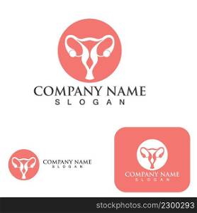 Woman reproduction icon template design