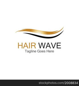 Woman&rsquo;s Hair logo hair wave icon vector template