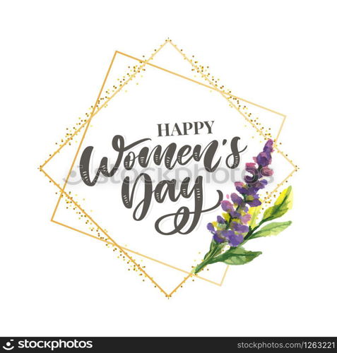 Woman s Day text design with flowers and hearts on square background. Vector illustration. Woman s Day greeting calligraphy design in pink colors. Template for a poster, cards. Woman s Day text design with flowers and hearts on square background. Vector illustration. Woman s Day greeting calligraphy design in pink colors. Template for a poster, cards, banner.