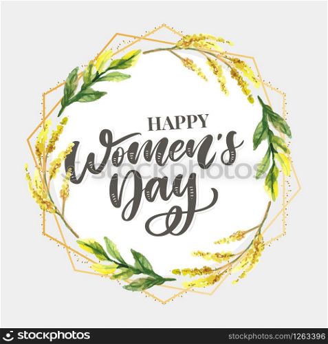 Woman s Day text design with flowers and hearts on square background. Vector illustration. Woman s Day greeting calligraphy design in pink colors. Template for a poster, cards. Woman s Day text design with flowers and hearts on square background. Vector illustration. Woman s Day greeting calligraphy design in pink colors. Template for a poster, cards, banner.
