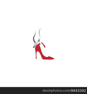 Woman shoe ,High Heel logo icon design vector template