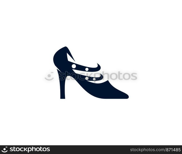 woman shoe ,High Heel logo vector template