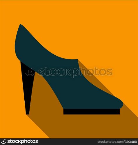 Woman shoe icon. Flat illustration of woman shoe vector icon for web. Woman shoe icon, flat style