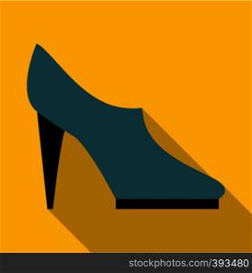 Woman shoe icon. Flat illustration of woman shoe vector icon for web. Woman shoe icon, flat style
