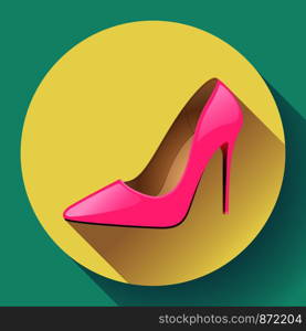 Woman shoes Icon. Shoes Icon JPEG. Shoes Icon Object. Shoes Icon Picture. Shoes Icon Image. Shoes Icon Graphic. Shoes Icon Art. Shoes Icon JPG. Shoes Icon EPS. Shoes Icon vector. Shoes Icon Drawing. Fashionable woman shoes vector Icon. High heels. Flat design style