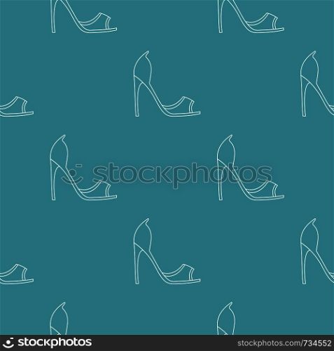 Woman shoes pattern vector seamless repeating for any web design. Woman shoes pattern vector seamless
