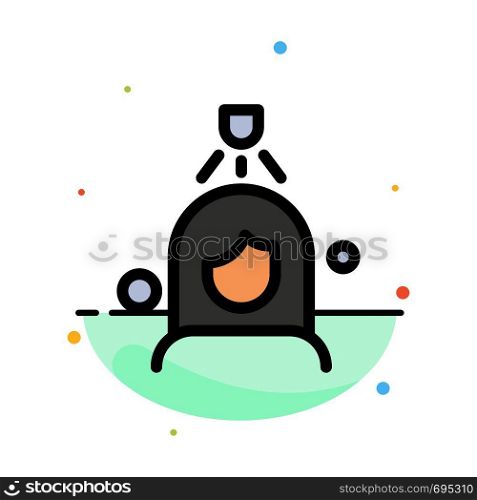 Woman, Shower, Wash, Cleaning Abstract Flat Color Icon Template