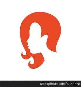 Woman silhouette concept emblem of beauty or hairdressing salon. Woman silhouette concept emblem of beauty or hairdressing salon.