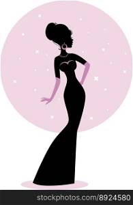 Woman silhouette vector image