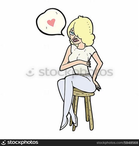 woman sitting on chair talking about love