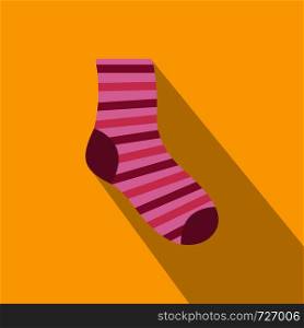 Woman sock icon. Flat illustration of woman sock vector icon for web. Woman sock icon, flat style