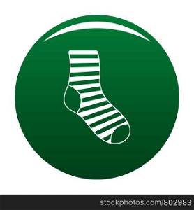 Woman sock icon. Simple illustration of woman sock vector icon for any design green. Woman sock icon vector green
