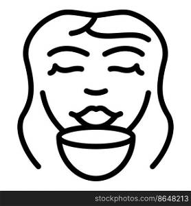 Woman sommelier icon outline vector. Wine drink. Vine guide. Woman sommelier icon outline vector. Wine drink