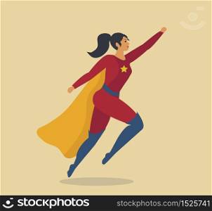 Woman superhero. Girl dressed as a hero, super woman Vector illustration.. Woman superhero. Girl dressed as a hero, super woman Vector illustration