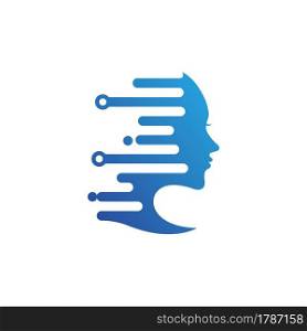 Woman technology Vector icon design illustration Template