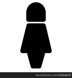 Woman toilet sign board at restaurant layout