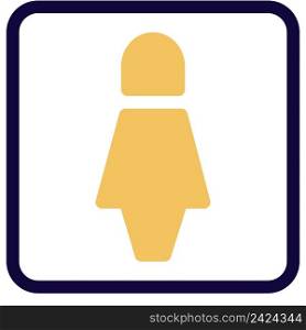 Woman toilet sign in railway station outside
