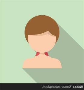 Woman tonsillitis icon flat vector. Mouth anatomy. Tonsil bacterial. Woman tonsillitis icon flat vector. Mouth anatomy