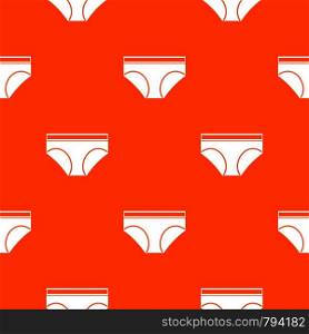 Woman underwear panties pattern repeat seamless in orange color for any design. Vector geometric illustration. Woman underwear panties pattern seamless