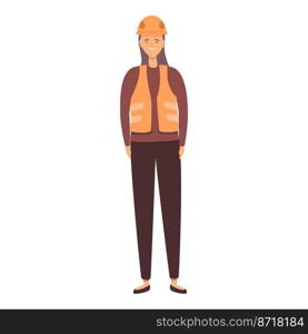 Woman vest icon cartoon vector. Construction engineer. Women tool. Woman vest icon cartoon vector. Construction engineer