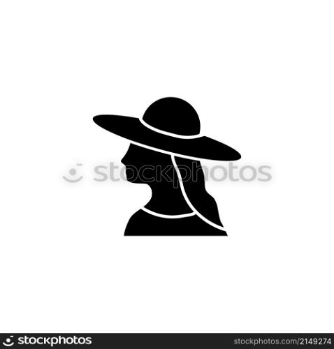 Woman Wearing Hat, Camera Mode or WC. Flat Vector Icon illustration. Simple black symbol on white background. Woman Wearing Hat, Camera Mode or WC sign design template for web and mobile UI element. Woman Wearing Hat, Camera Mode or WC. Flat Vector Icon illustration. Simple black symbol on white background. Woman Wearing Hat, Camera Mode or WC sign design template for web and mobile UI element.