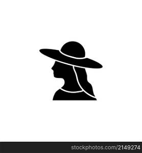 Woman Wearing Hat, Camera Mode or WC. Flat Vector Icon illustration. Simple black symbol on white background. Woman Wearing Hat, Camera Mode or WC sign design template for web and mobile UI element. Woman Wearing Hat, Camera Mode or WC. Flat Vector Icon illustration. Simple black symbol on white background. Woman Wearing Hat, Camera Mode or WC sign design template for web and mobile UI element.