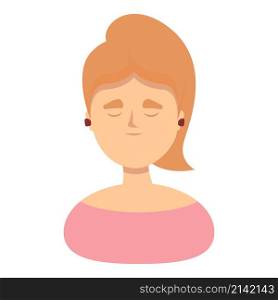 Woman with earplugs icon cartoon vector. Ear protection. Sleep plug. Woman with earplugs icon cartoon vector. Ear protection