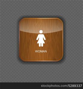 Woman wood application icons vector illustration