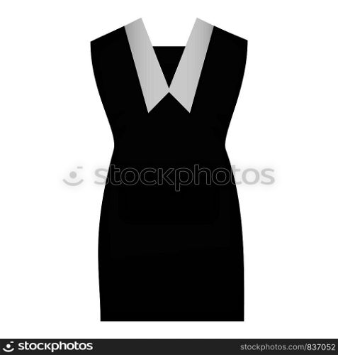 Woman work uniform mockup. Realistic illustration of woman work uniform vector mockup for web design isolated on white background. Woman work uniform mockup, realistic style