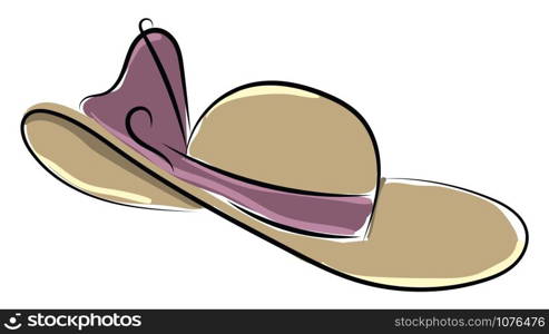 Womans cap, illustration, vector on white background.
