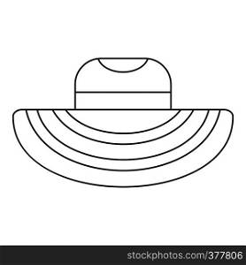 Women beach hat icon. Outline illustration of women beach hat vector icon for web. Women beach hat icon, outline style