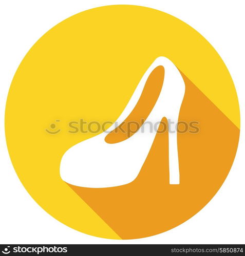 Women Boots Icon with a long shadow