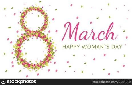 Women day background with spring flowers. 8 March invitation card. Vector illustration. Women day background with spring flowers. 8 March invitation card.