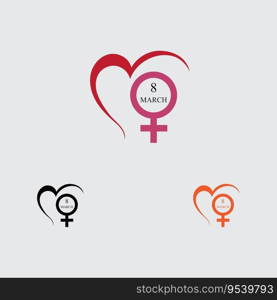  women day logo and symbol  illustration design template