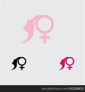  women day logo and symbol  illustration design template