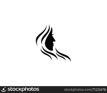 women face silhouette character illustration logo icon vector