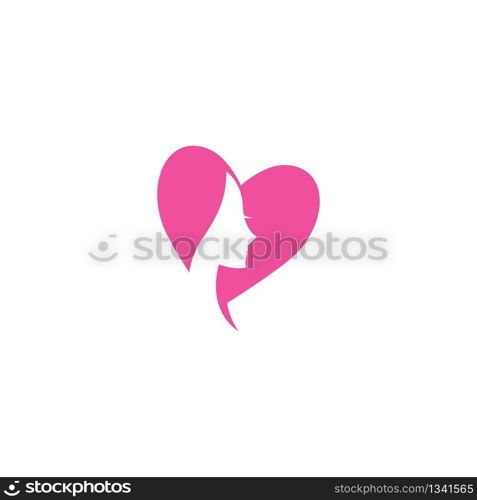 Women face silhouette illustration Logo Template