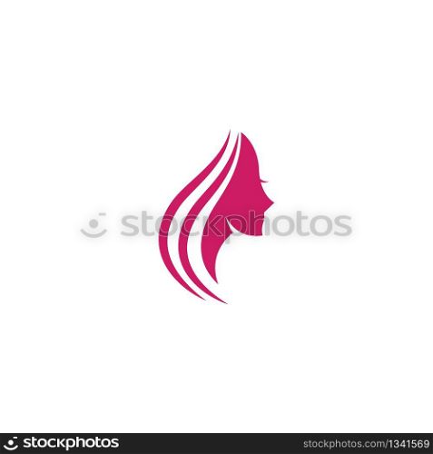 Women face silhouette illustration Logo Template