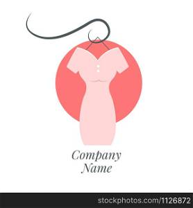 Women fashion logo design template. Dress emblem.. Women fashion logo design template. Dress emblem