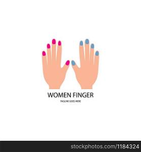 women finger logo vector
