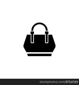 Women Handbag. Flat Vector Icon. Simple black symbol on white background. Women Handbag Flat Vector Icon