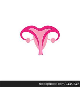 Women reproduction, uterus icon template vector design
