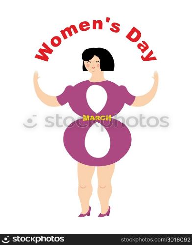 Women&rsquo;s day. Body of Figure eight. feast for girl and women. 8 March.&#xA;
