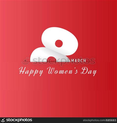 Women's day design card with creative design vector