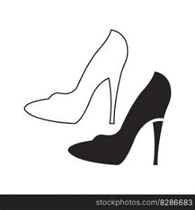 women&rsquo;s shoes icon vector illustration template design