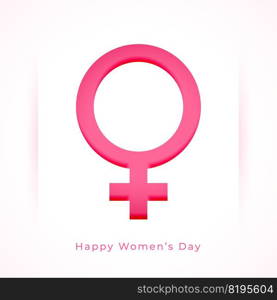 women’s day background with female symbol in paper style