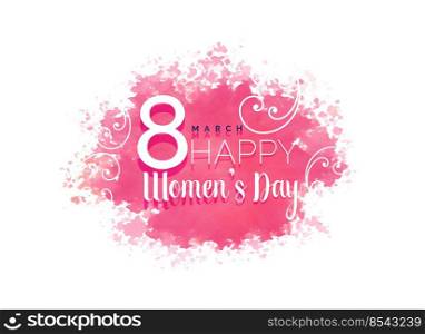 women’s day water color background with floral