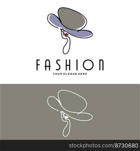 Women’s Hat Logo Design Illustration Fashion beauty accessories, and product brand care