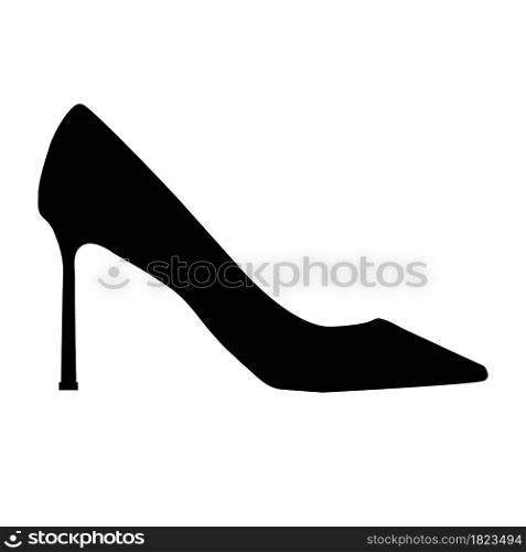 Women?s shoe icon on white background. Women?s high-heeled shoes sign. shoe symbol. flat style.